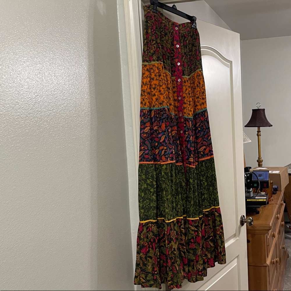 Farm Rio front button multi color skirt - Picture 2 of 6